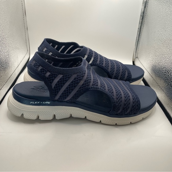 Skechers Yoga Foam Dual Lite Ride women’s navy Sandals mesh size 9 - Picture 2 of 9